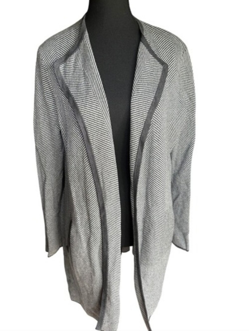 J. Crew Light Gray Open-Front Cardigan